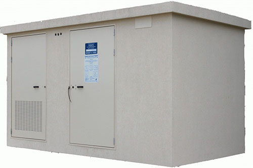 Prefabricated concrete substation